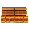 32 Piece Storage Bin Kit with Wall Panels Yellow and Black