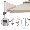 10 ft. Square Aluminum 360-Degree Cantilever Patio Umbrella with Umbrella Cover