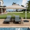 10 ft. Square Aluminum 360-Degree Cantilever Patio Umbrella with Umbrella Cover