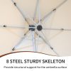 10 ft. Square Aluminum 360-Degree Cantilever Patio Umbrella with Umbrella Cover