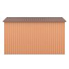 9.1' x 10.5' Outdoor Metal Storage Shed, Garden Tool Shed Storage House with Double Sliding Doors and 4 Vents for Backyard, Patio, Lawn, coffee