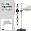 10 ft. Square Aluminum 360-Degree Cantilever Patio Umbrella with Umbrella Cover