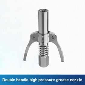 10000 PSI Grease Tip Tool Coupler Heavy-Duty Quick Release Grease Double Handle Stainless Steel NPTI/8 Leak-Free Grease Tool Tip (Color: Grease Nozzle, Ships From: China)