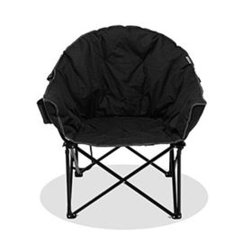 Multiple Applicable Places Portable Outdoor Camping Chair (Color: Black, type: Camping Chair)