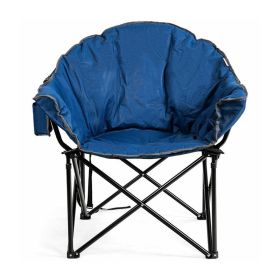 Multiple Applicable Places Portable Outdoor Camping Chair (Color: Navy, type: Camping Chair)