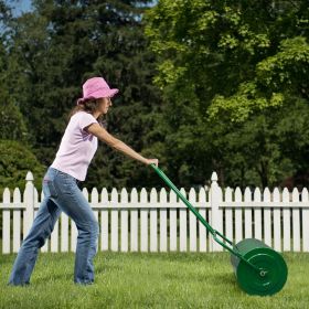 Garden Tool Lawn Roller Iron Cylindrical  XH (Color: 24in Green)