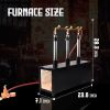 Propane Forge, Propane Knife Forge Three Burner w/1 door Large Capacity, Farriers Furnace Square Propane Burner Forge for Knife and Equipments