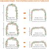 Black Garden Arch Arbors, Trellis for Climbing Plants Outdoor 6-8ft, Two Way Assemble Wedding Decoration Metal Arch